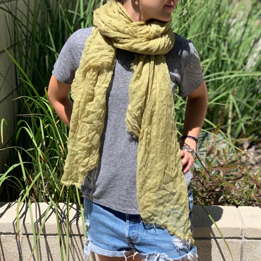 Silk Scarf - Lime - image 2